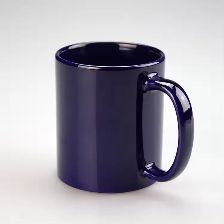 blue ceramic coffee mug employee gift logo mugs
