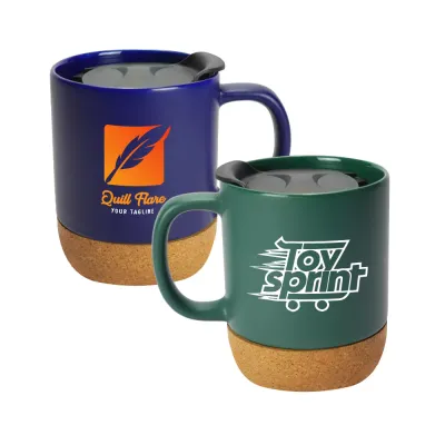 Sublimation Mug with Lid and Cork Base