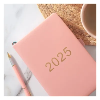 2025 custom Daily Planner A5 Pu leather Agenda dated Weekly Month