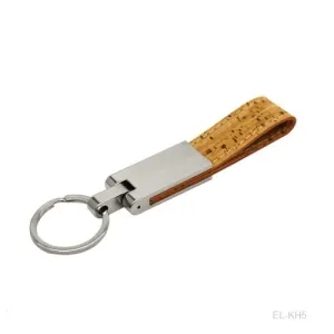 Metal Keychain with Cork Strap KH-5