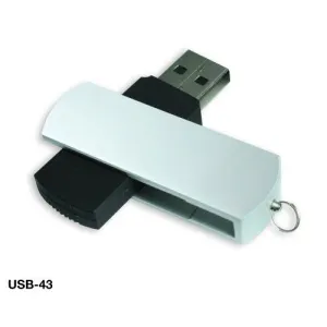 Matte Silver Swivel USB Flash Drives