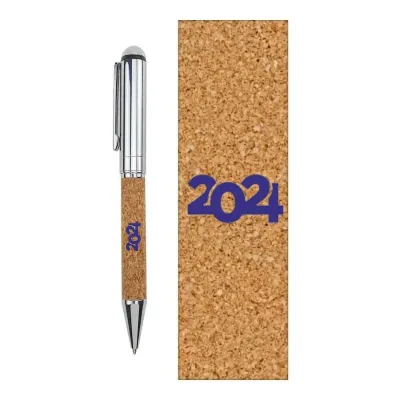 Antares M Metal Pen with Cork Barrel and Box- New Year Productsetal Pen with Cork Barrel and Box
