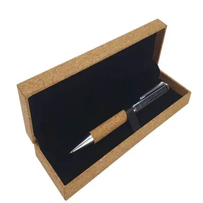Antares Metal Pen with Cork Barrel and Box