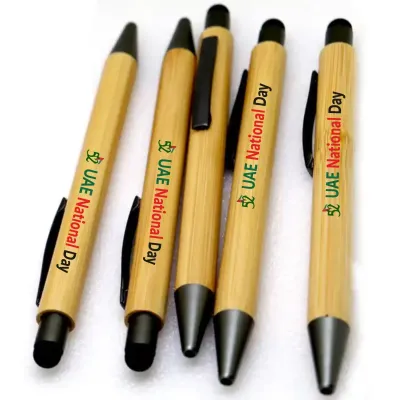 قلم بامبو ترويجي EPN-05-B يحمل شعار اليوم الوطني لدولة الإمارات العربية المتحدة