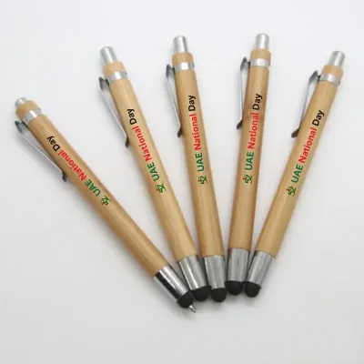 Promotional Bamboo Pen ELPN-06-B With UAE National Day Logo