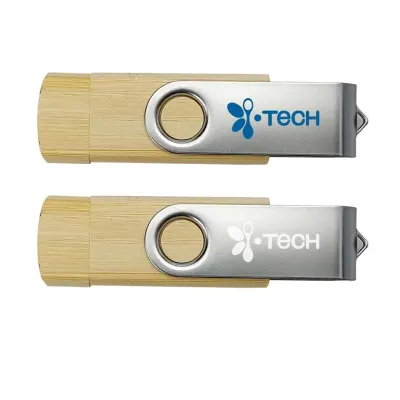 Bamboo OTG Type C with Silver Metal Swivel USB 32GB