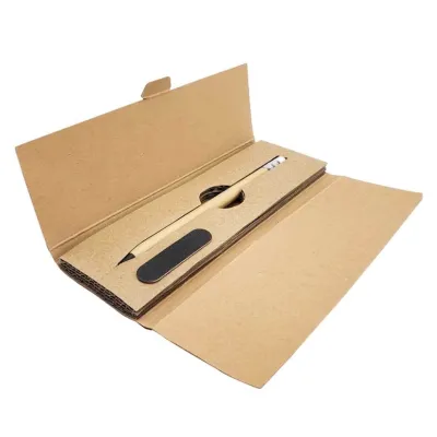  Bamboo Inkless Pens with Eraser, Writing in Black