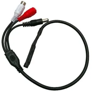CCTV Security Camera Inline Audio Microphone with Loop Through Power