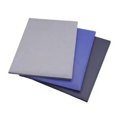 PU Leather with soft sponge inside, corner pockets to hold papers