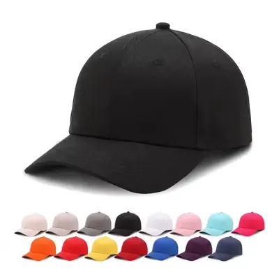 5 panel cotton caps with Velcro strap
