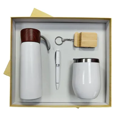 Customized  Gift Sets with Vacuum Flask Water Bottle Metal Stainl