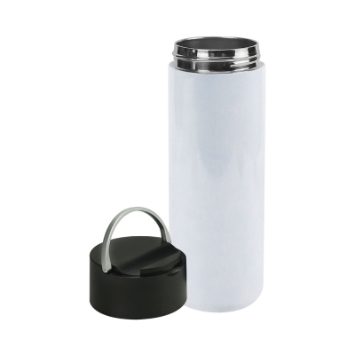 Double Wall SS Bottles, Twist-off Lid with Phone Holder 600ml