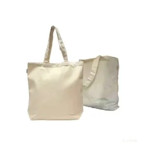 Natural 100Z Canvas Cotton Shopper & Long Handles & Base