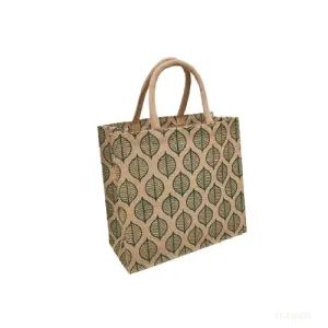 Fancy Jute Bag Leaf Design Small Size