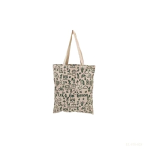Fancy Canvas Tote Bag with Leaf Design