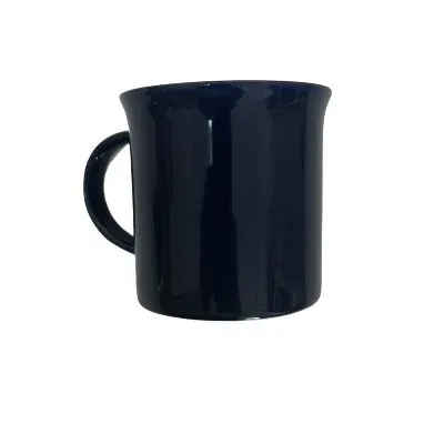Enamel Shaped Mug with Black Rim 