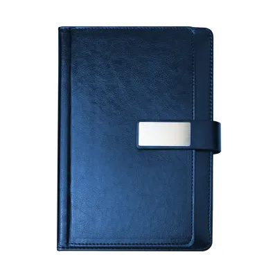 Leather Notebook Diary with Magnetic Overlap Lock