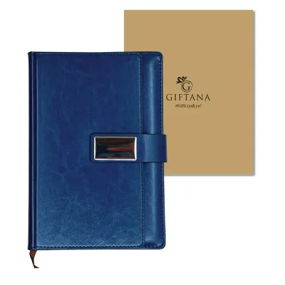 Leather Notebook Diary with Magnetic Overlap Lock