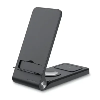  Foldable Wireless Charging Station 15W & Light-up Logo