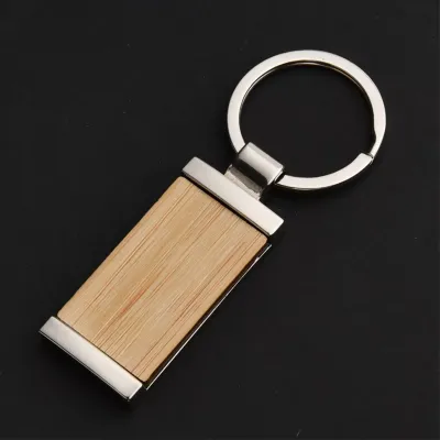 Eco-Friendly Bamboo Wood Keychain