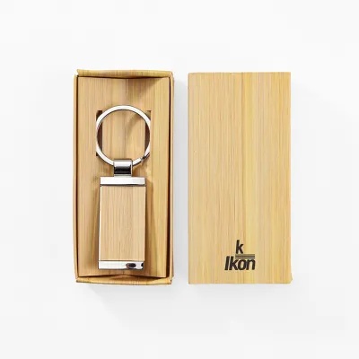 Eco-Friendly Bamboo Wood Keychain