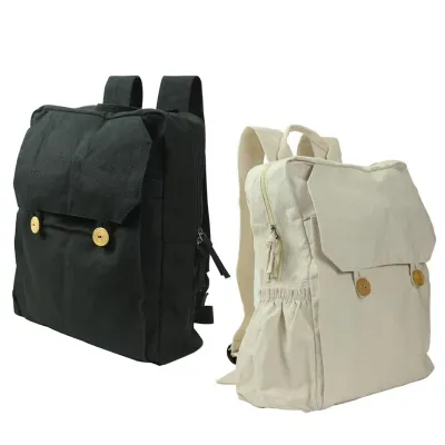 Cotton Backpacks with Zipper Closure