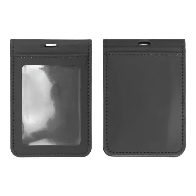 Black PU Leather ID Card Holder