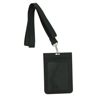 Black PU Leather ID Card Holder