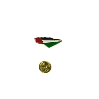 Gaza Metal Map Badge with UAE Flag