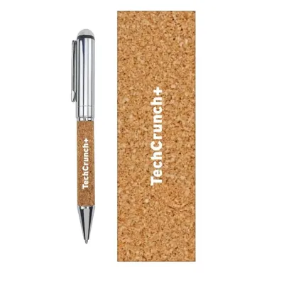 Metal Pen with Cork Barrel and Box