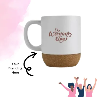Sublimation Women's Day Mug with Lid and Cork Base