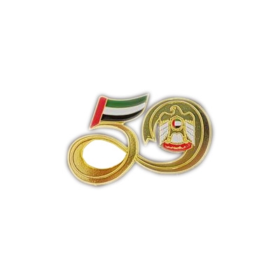 UAE National Day Badge with Flag and Falcon