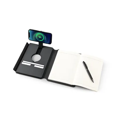 Notebook with Wireless Charger for Watch and Phone