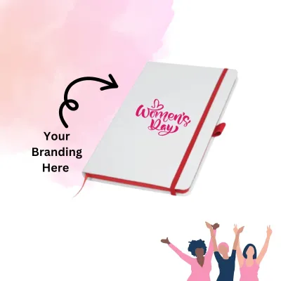 White Cover PU Notebooks Women's Day Gifts 