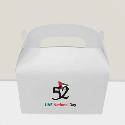 علبة هدايا ورقية لليوم الوطني لدولة الإمارات العربية المتحدة