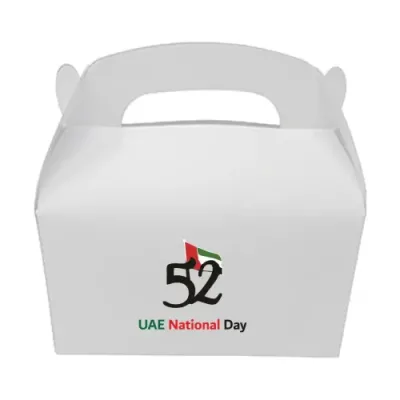 علبة هدايا ورقية لليوم الوطني لدولة الإمارات العربية المتحدة
