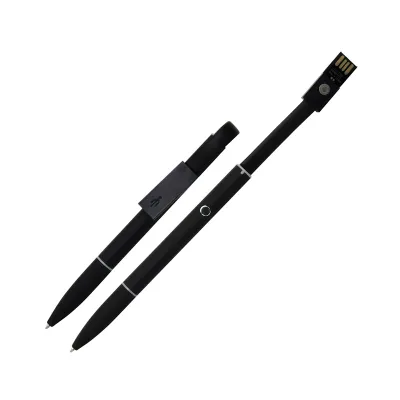 Glossy Finish Metal Pen with Stylus with Flash Drive