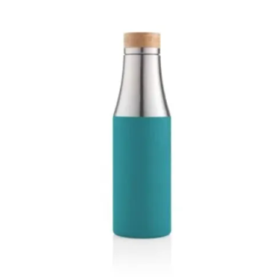 Classic Stainless Steel Bottle with Wooden Lid