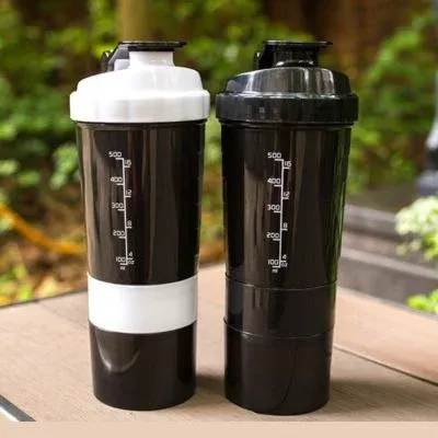 Plastic Shaker Bottles with Compartment