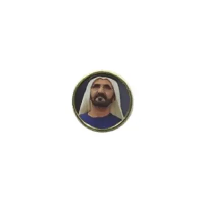 UAE National Day Sheikh Muhammad Bin Rashid Al Makhtom Metal Badge