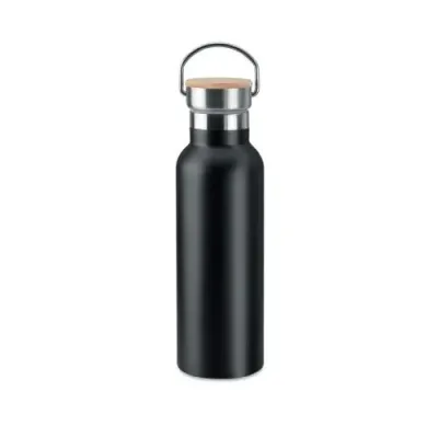 Stainless Steel and Bamboo Flask