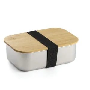 Stainless Steel Lunch Box with Bamboo Lid ELLUN-SSB