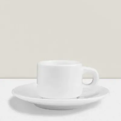 Sublimation White Cup With Saucer 77ml