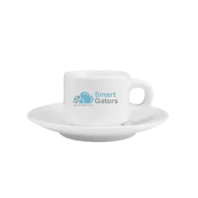 Sublimation White Cup With Saucer 77ml