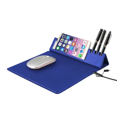 15W Wireless Charging Mousepad with Pen and Mobile Holder