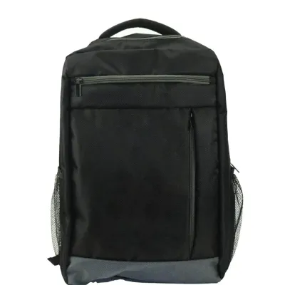 Sports Backpacks in Black Polyester Material                     