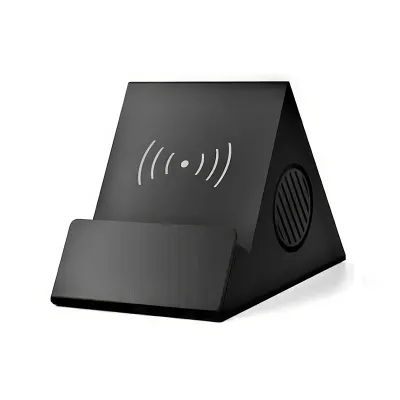 Triangle Shape Wireless Charging Stand Led Logo Blue Tooth Speake