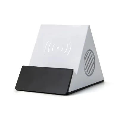 Triangle Shape Wireless Charging Stand Led Logo Blue Tooth Speake
