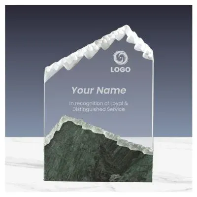 Mountain Shaped Crystal & Marble Awards in Hardboard Box