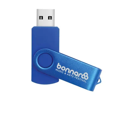 USB Flash Drive with Blue Swivel 32 GB